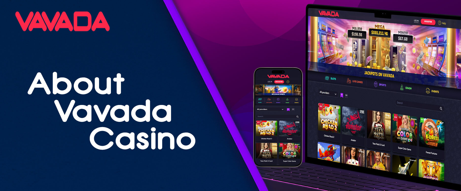 The homepage of Vavada Casino