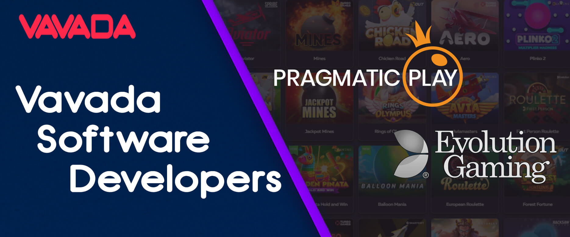 Top developers Pragmatic Play and Evolution Gaming.