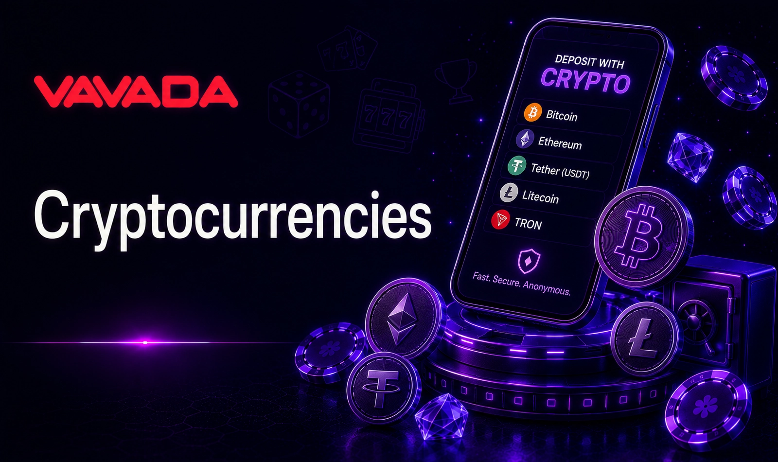 Cryptocurrency payments at Vavada for deposits and withdrawals online
