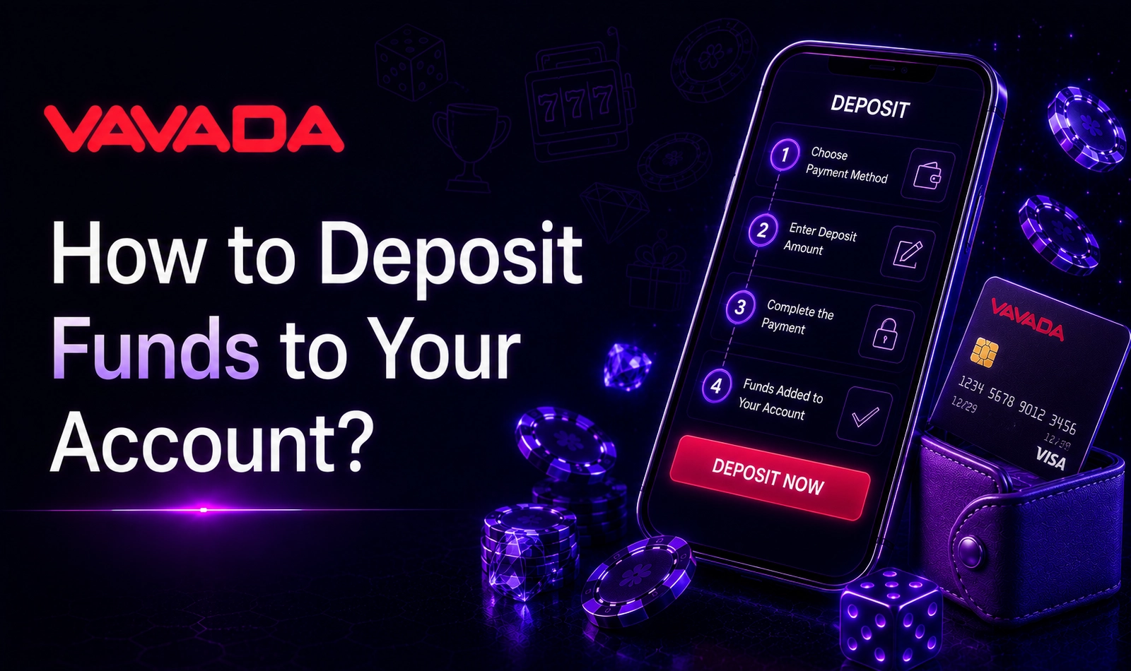 Steps to deposit funds into your Vavada Casino account