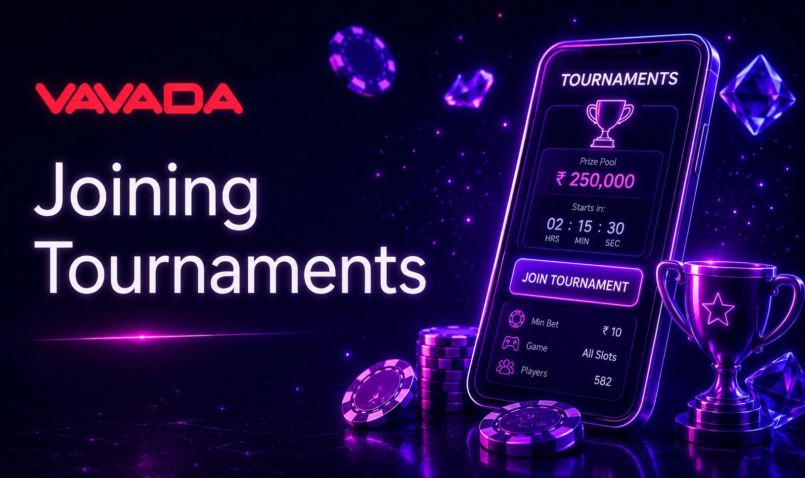 Joining Vavada tournaments through simple account and game steps
